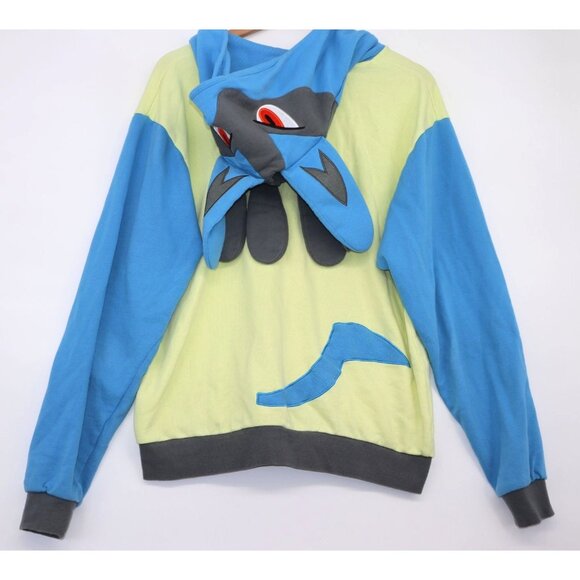Lucario Pokémon Center Adult Hoodie M Kawaii Normcore Skater - Picture 2 of 11